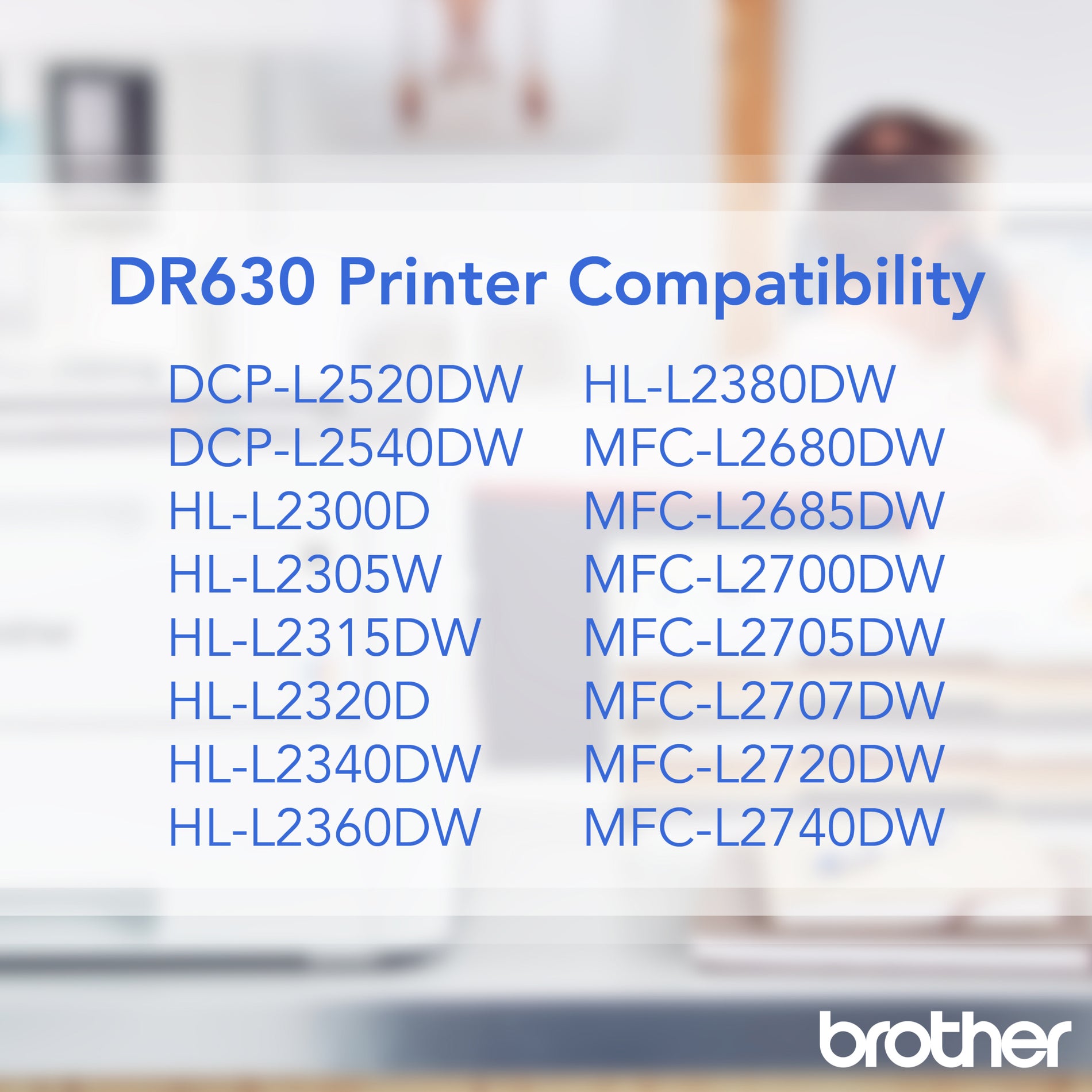 Hermano DR630 Tambor Unidad 12000 Página Rendimiento Negro - Auténtico Hermano Tambor para la Impresora HL-L2360DW