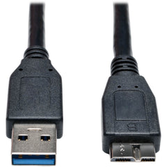 Tripp Lite U326-003-BK USB 3.0 SuperSpeed デバイスケーブル（A to Micro-B M/M）ブラック、3フィート。Tripp Liteを翻訳します。