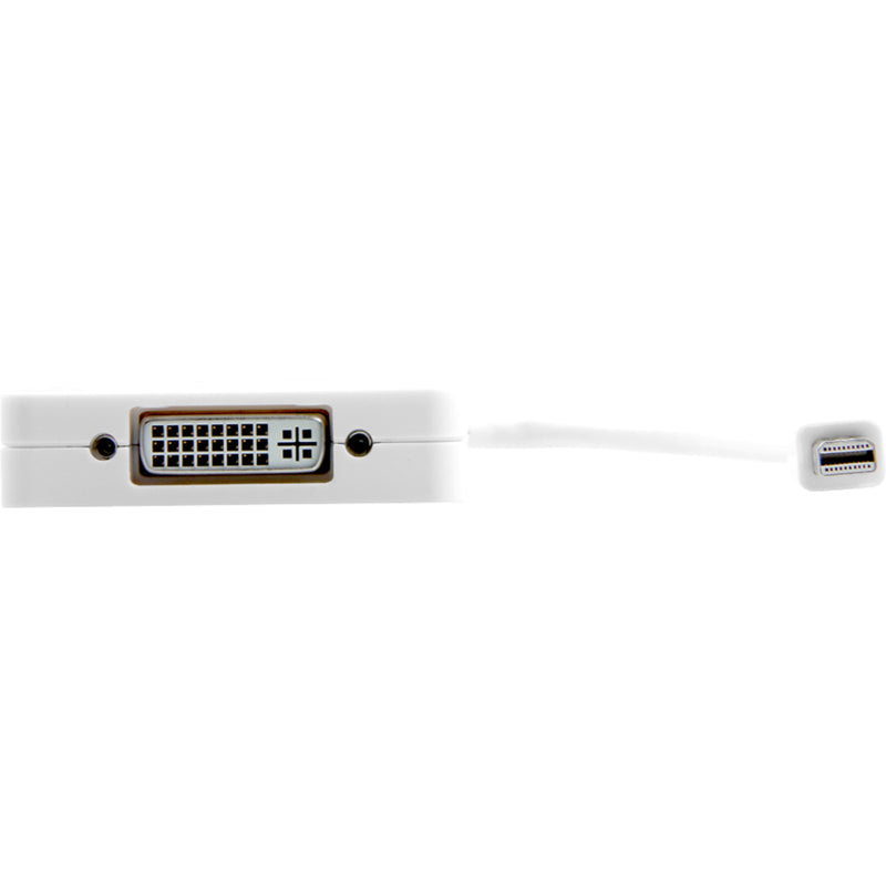 Detailed view of the adapter's DVI port and Mini DisplayPort connector