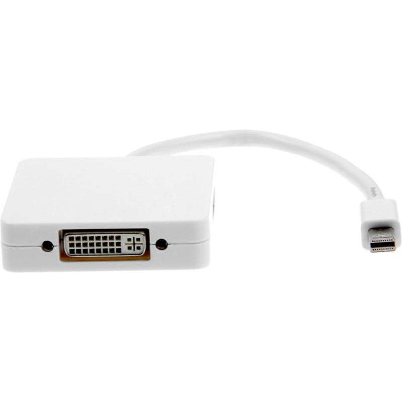 Side profile view of the Mini DisplayPort adapter showing DVI port placement