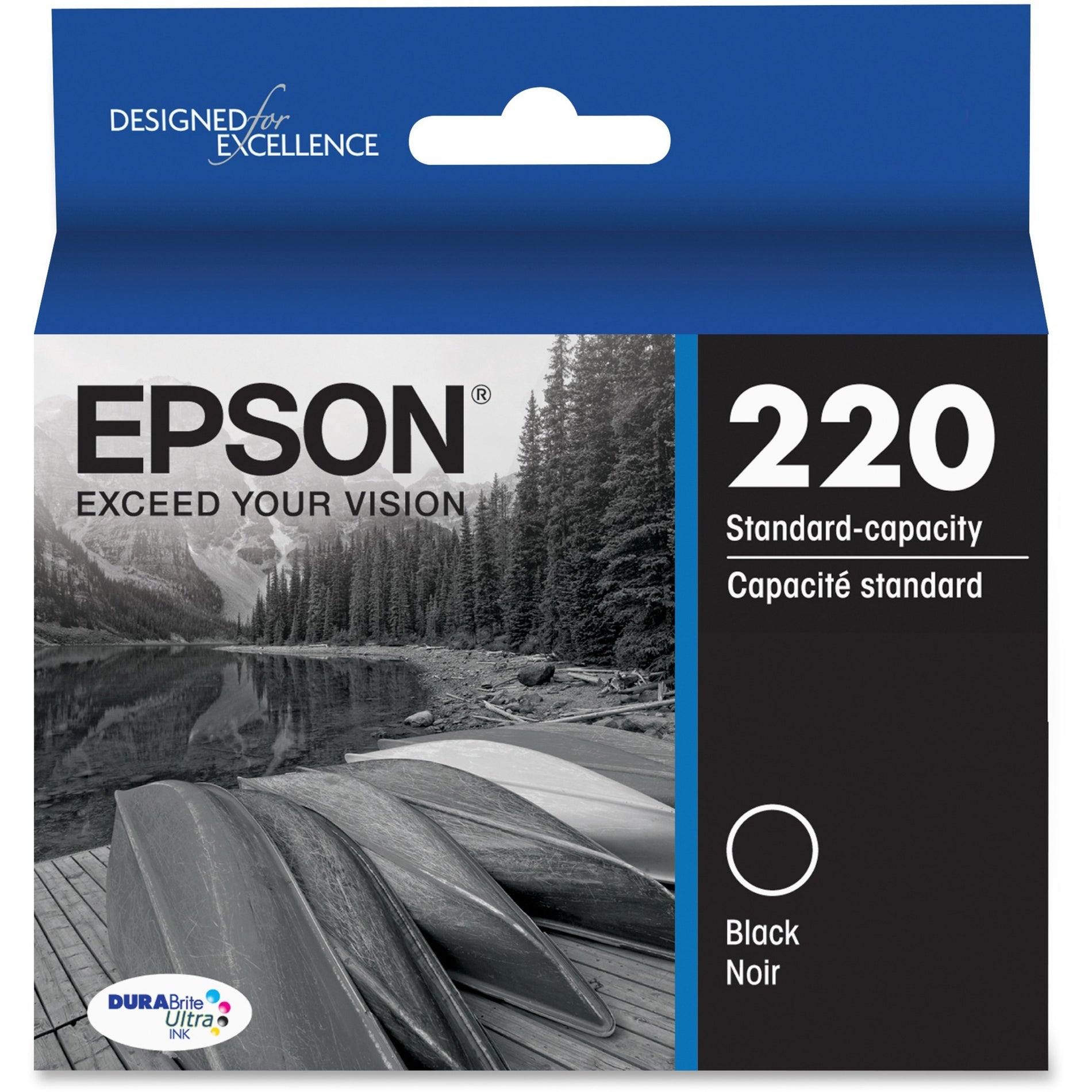 Epson T220120-S DURABrite Ultra Standard-Capacity Black Ink Cartridge, 175 Pg Yd