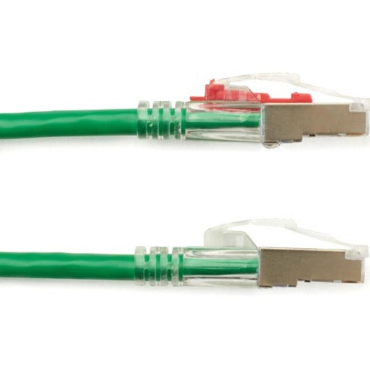 Cable de red de parche Black Box C6PC70S-GN-15 GigaTrue 3 Cat.6 (S/FTP) 15 pies PoE resistente con cerradura verde