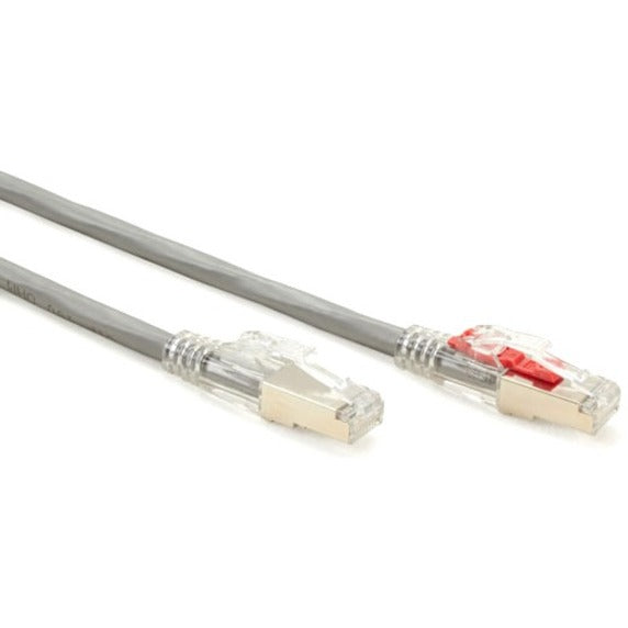 Black Box C6PC70S-GY-03 GigaTrue 3 Cat.6 (S/FTP) Patch Network Cable, 3 ft, PoE, Rugged, Lockable, Gray