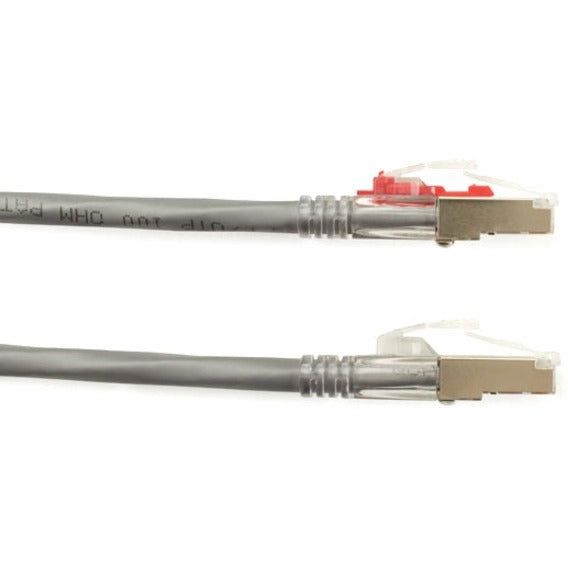 Black Box C6PC70S-GY-03 GigaTrue 3 Cat.6 (S/FTP) Patch Network Cable, 3 ft, PoE, Rugged, Lockable, Gray