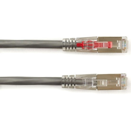 Side-by-side comparison of GigaTrue 3 Cat.6 cable connectors showing standard and red-pinned security options