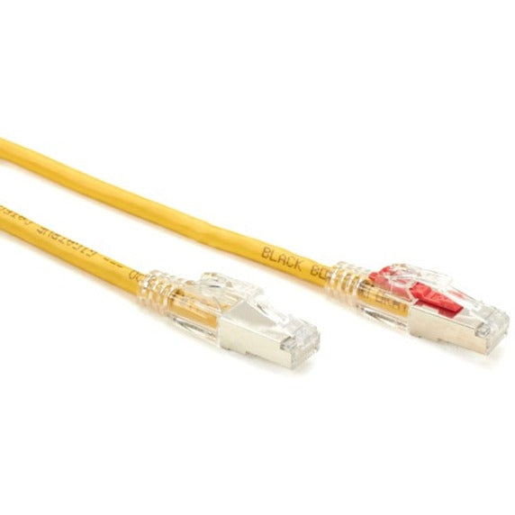 Side-by-side comparison of network cable ends showing locked and unlocked configurations