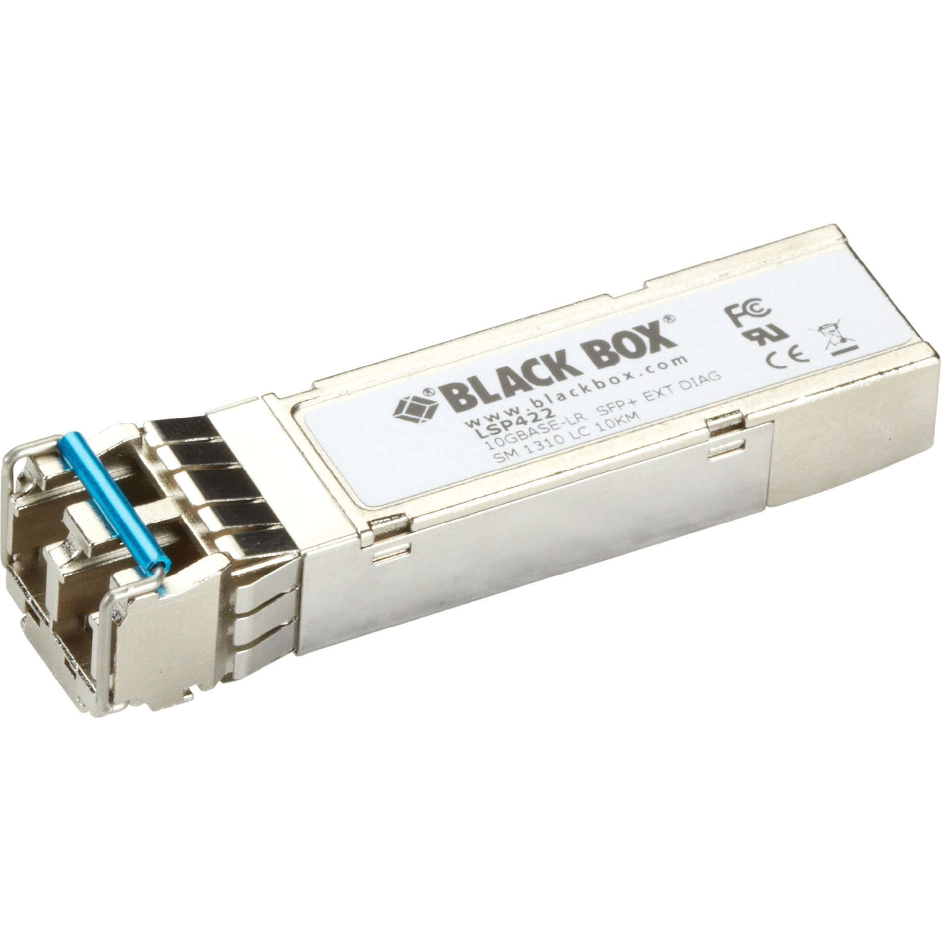 Black Box LSP422 10GBASE-SR SFP+ 10 km LC, Single-Mode 1310-nm Fiber Optic Transceiver
