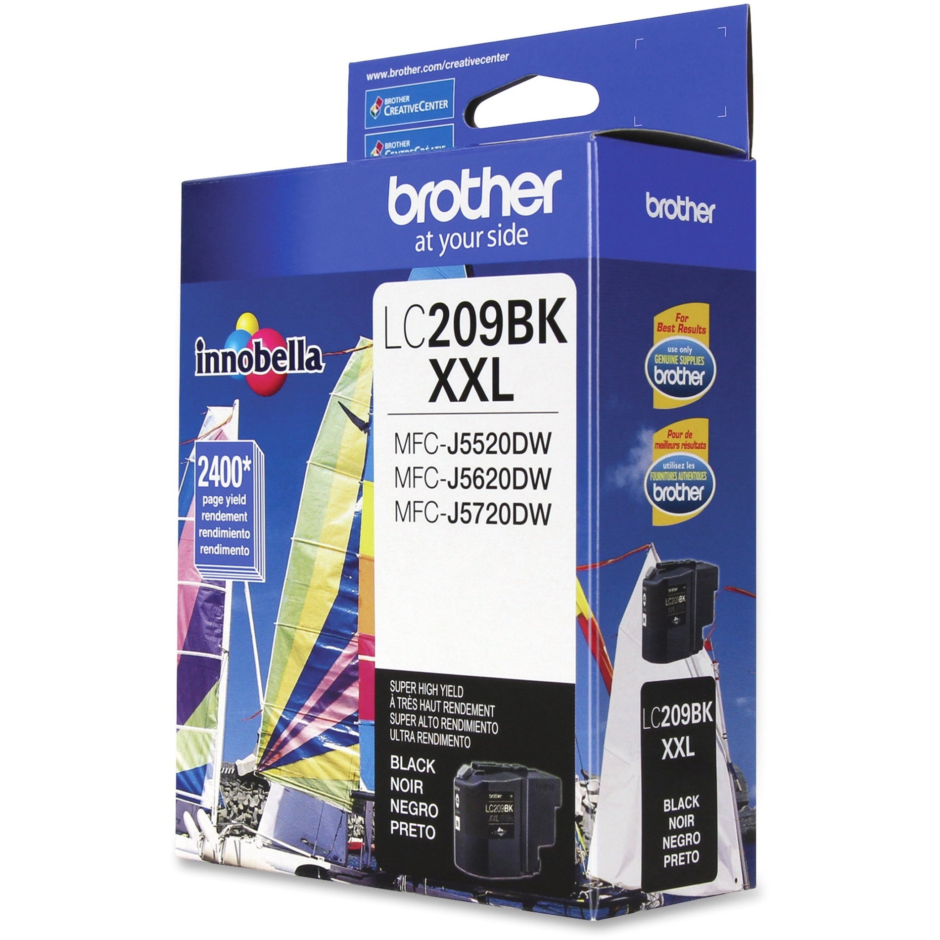 Brother LC209BK Innobella Super High-yield Ink Cartridge, 2400 Page Yield, Black