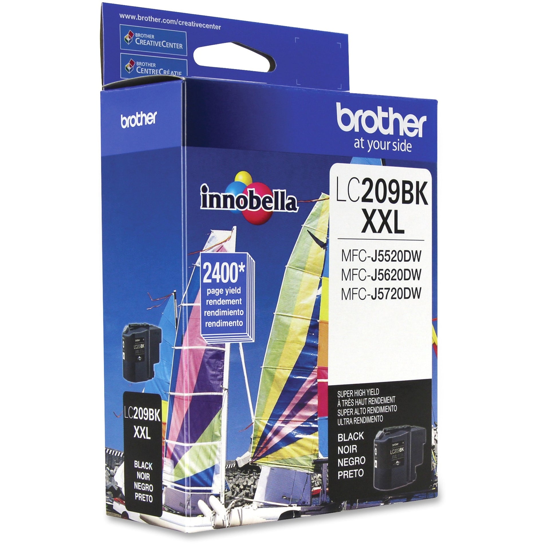 Brother LC209BK Innobella Super High-yield Ink Cartridge, 2400 Page Yield, Black