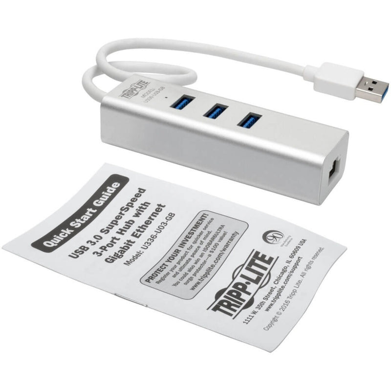 Tripp Lite USB hub with Quick Start Guide documentation