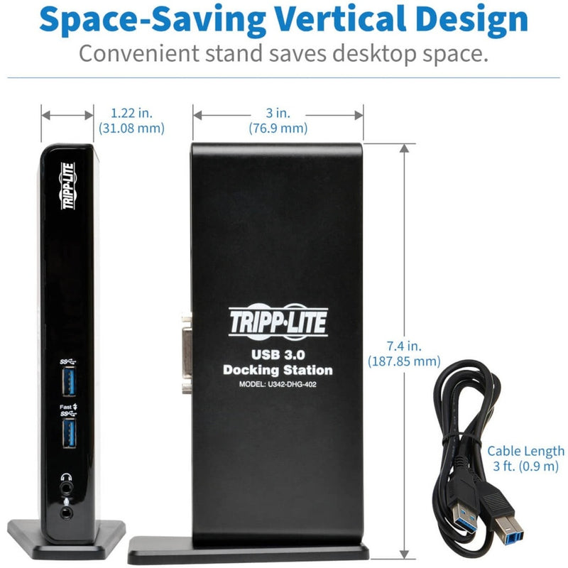 Technical diagram showing physical dimensions and cable specifications