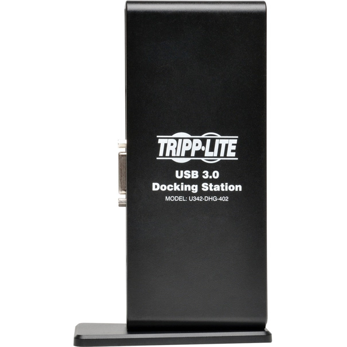 Full front view of Tripp Lite U342-DHG-402 docking station with model information-alternate-image3