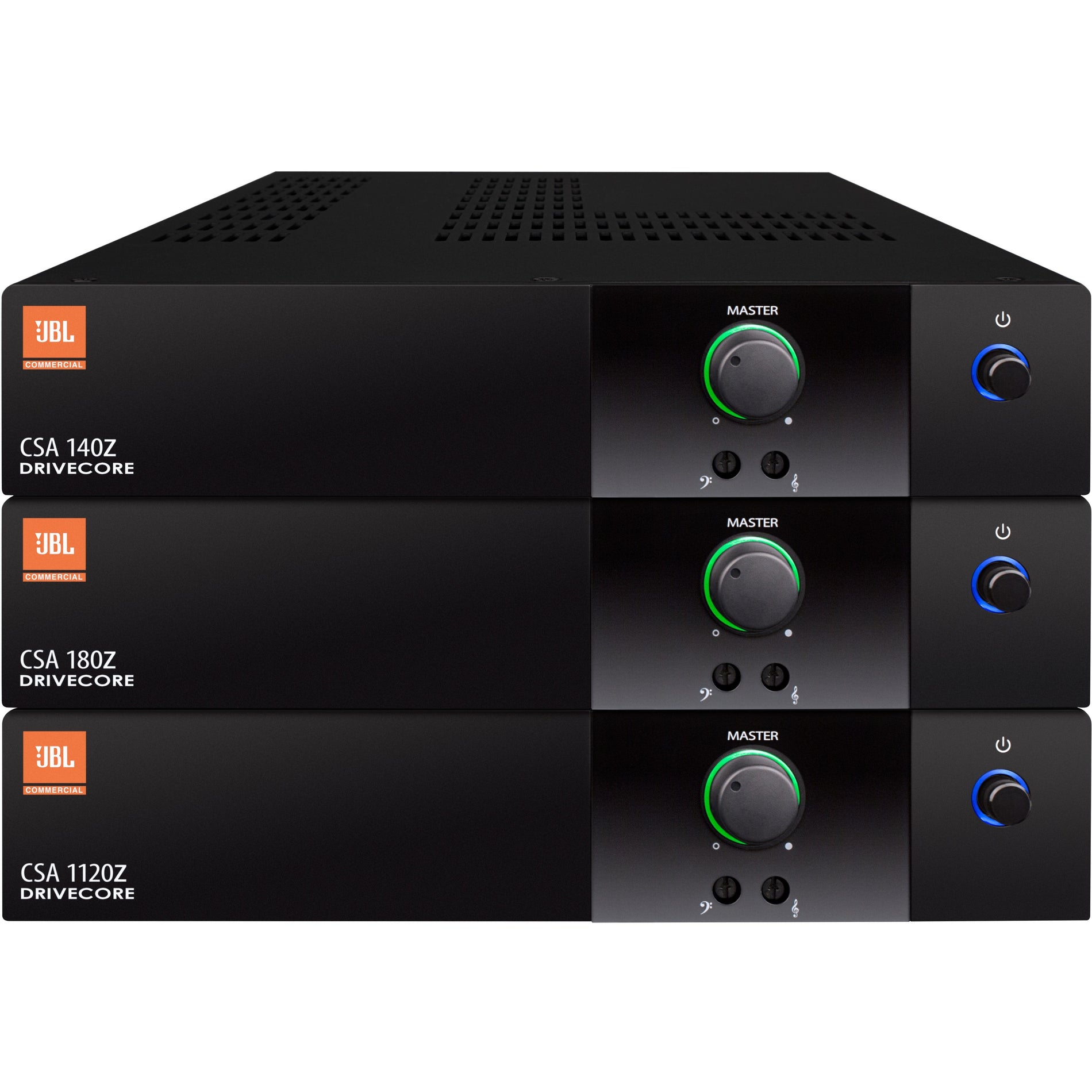 JBL 상업용 NCSA140Z-U-US CSA 140Z 앰프 40W 팬리스 에너지 스타 70/100V 1U 반 랙