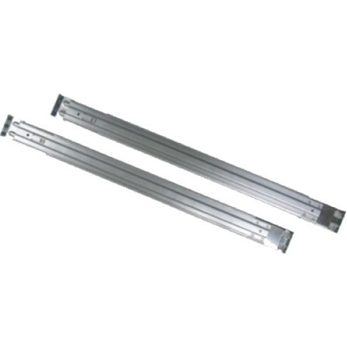 QNAP RAIL-A02-90 server mounting rails featuring silver aluminum construction with precision mounting points-alternate-image1