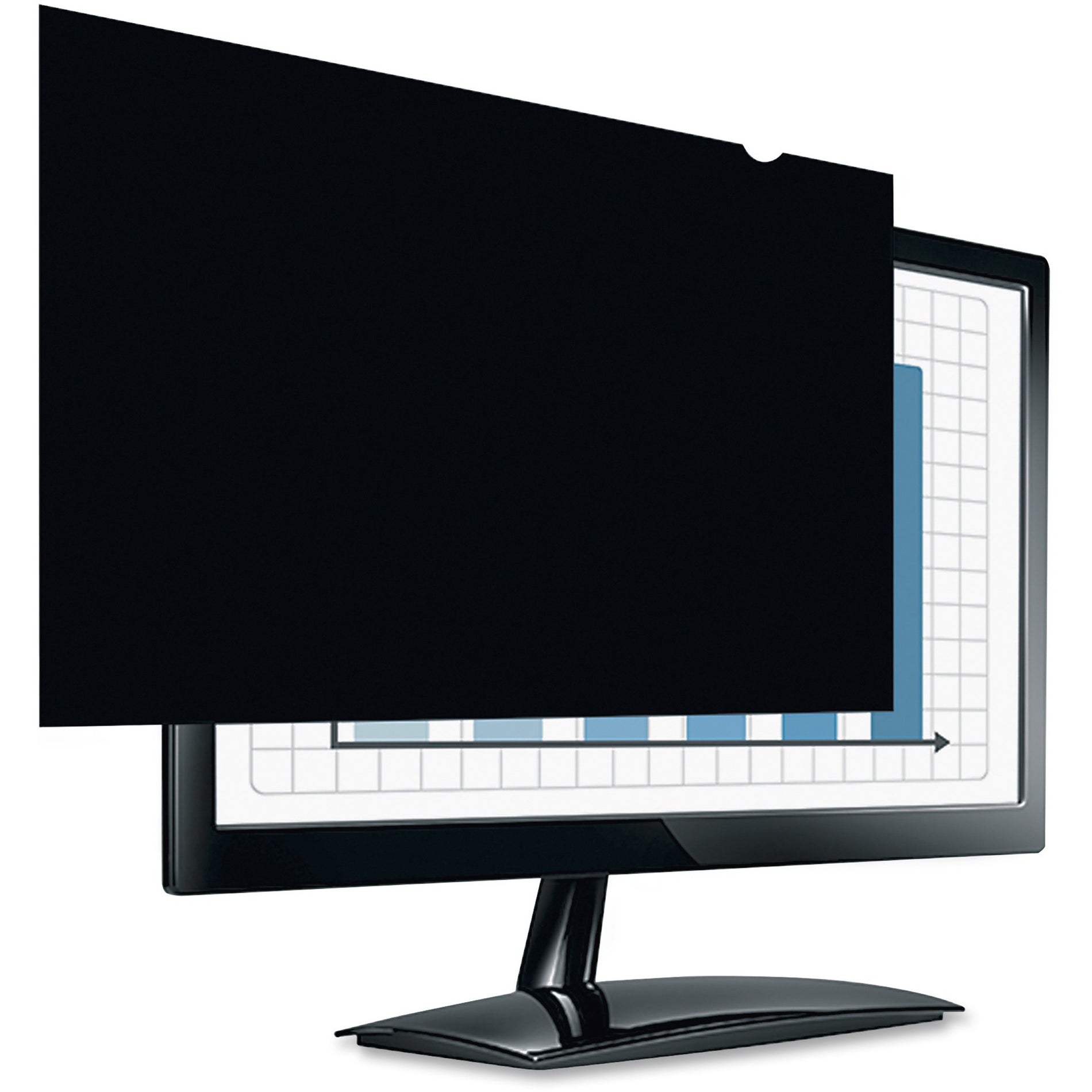 Fellowes 4811801 PrivaScreen Schermo di privacy nero 24" Wide-screen 16:9 Facile da applicare/rimuovere Resistente