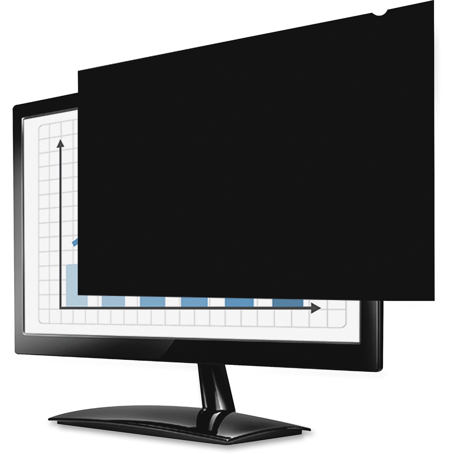 Fellowes 4811801 PrivaScreen Schermo di privacy nero 24" Wide-screen 16:9 Facile da applicare/rimuovere Resistente