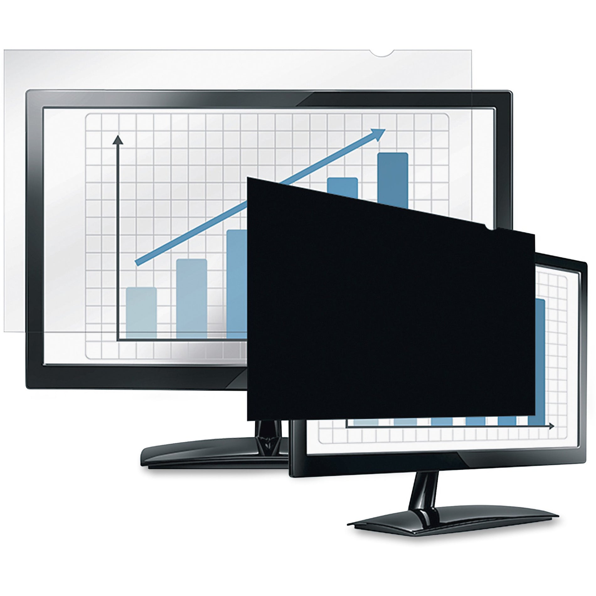 Fellowes 4811801 PrivaScreen Schermo di privacy nero 24" Wide-screen 16:9 Facile da applicare/rimuovere Resistente