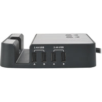 Tripp Lite 4-Port USB Charging Station Surge Protector 6 Outlet 6' Cord (TLP26USBB) Left image