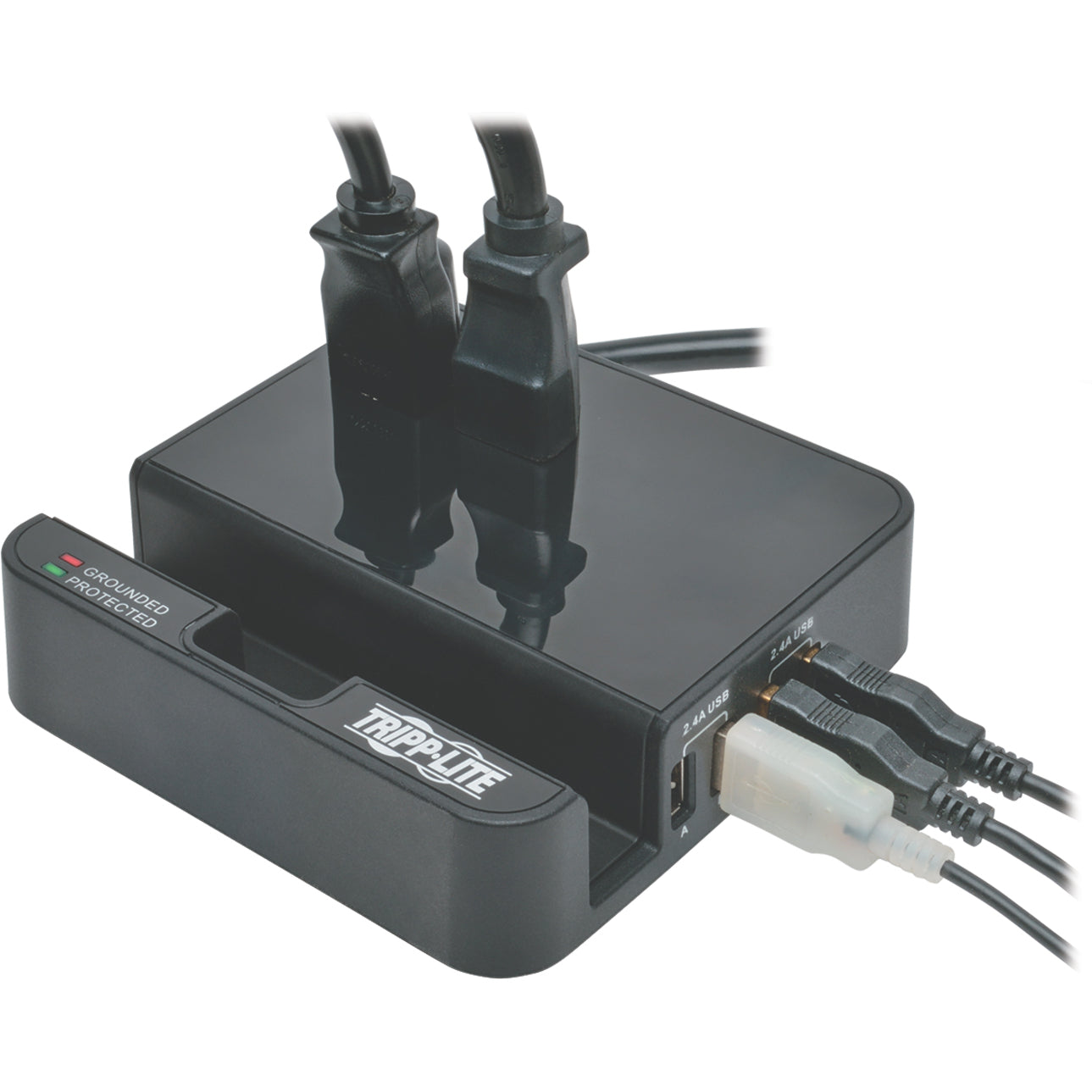 Tripp Lite 4-Port USB Charging Station Surge Protector 6 Outlet 6' Cord (TLP26USBB) Alternate-Image2 image