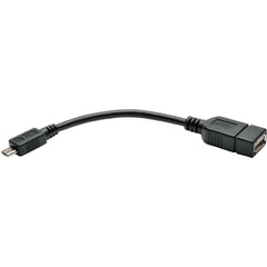 Adaptador USB OTG Tripp Lite U052-06N Cable de Transferencia de Datos 6" Smartphone Teclado Ratón Tableta