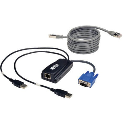 Tripp Lite NetCommander USB Server Interface Unit with included Cat5e cable and connection accessories