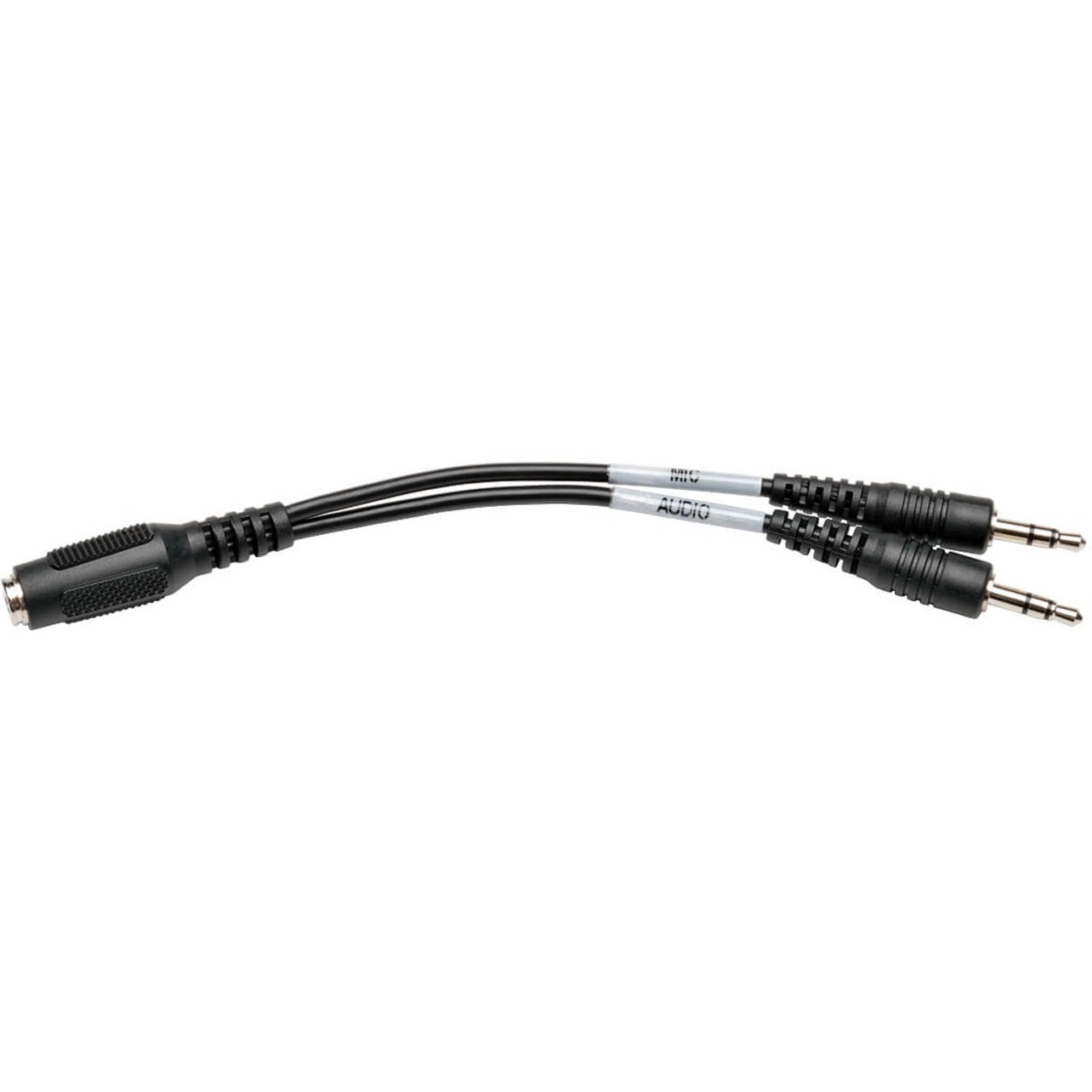 Tripp Lite P318-06N-FMM 6-in. 4-Position Female to (x2) 3-Position Male Audio Adapter Cable, Splitter Cable