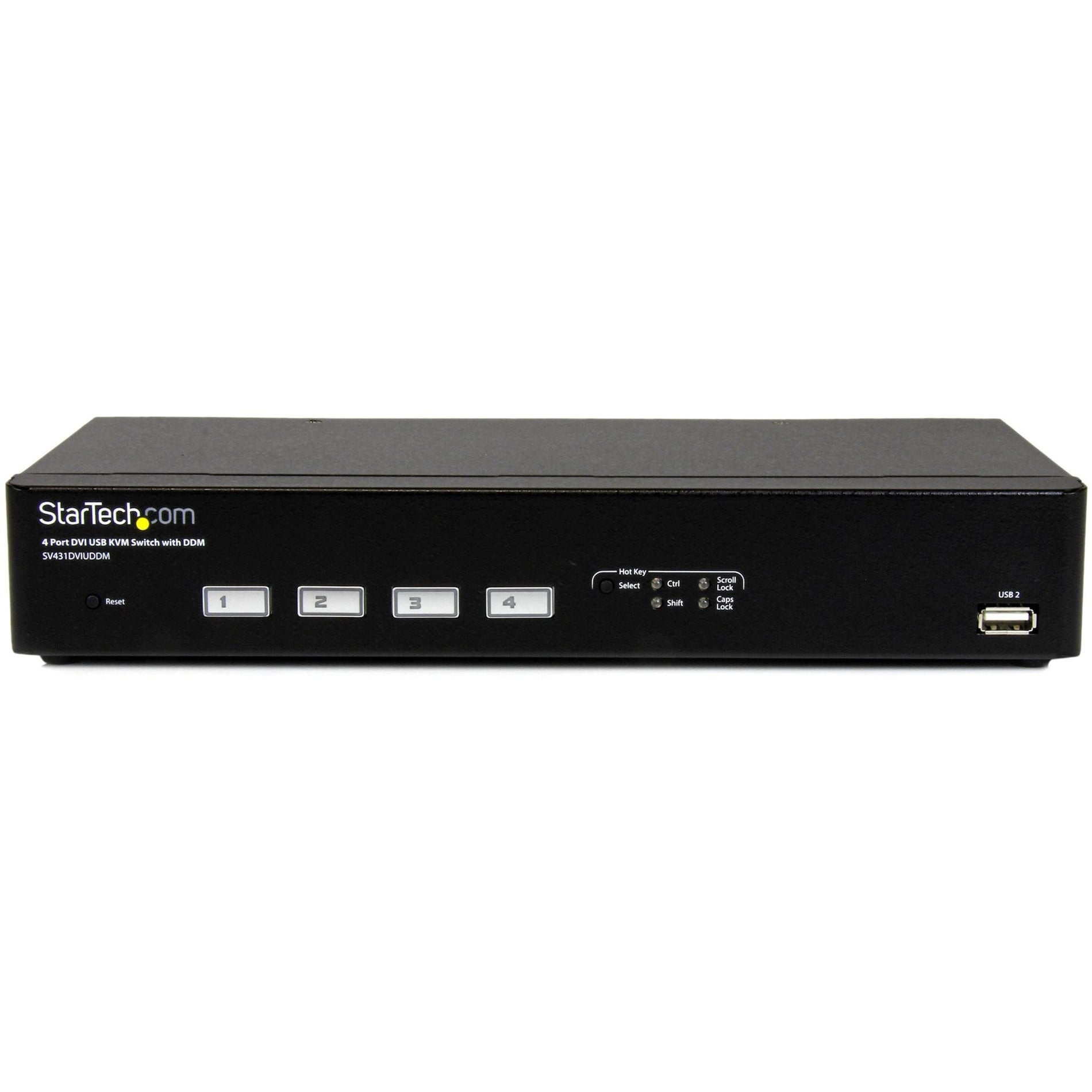 StarTech.com SV431DVIUDDM 4 Port USB DVI KVM Switch with Fast Switching Technology and Cables