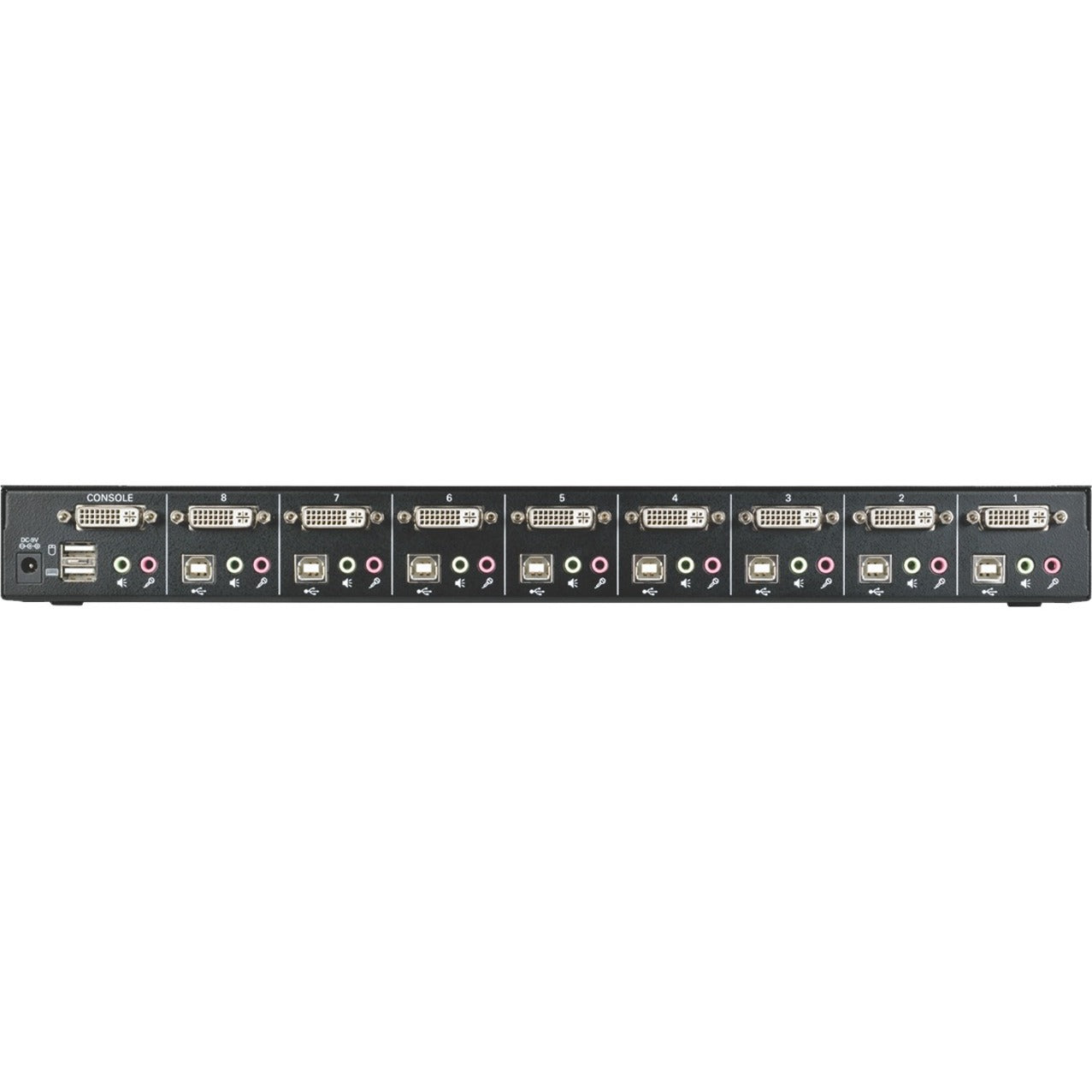 Tripp Lite B043-DUA8-SL NetController 8-Port 1U 机架式 DVI/USB KVM 开关，带音频和 2 个 USB 集线器 品牌名称：特力品 特力品