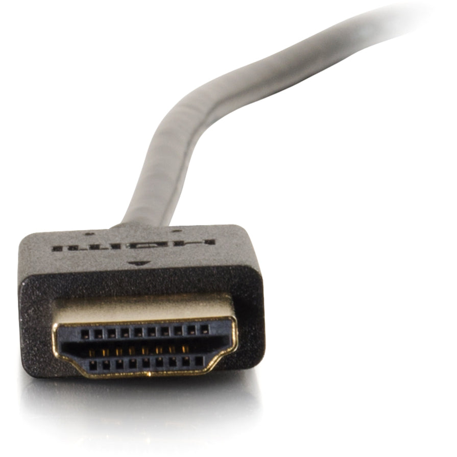 C2G 41361 1 قدم كابل HDMI سرعة عالية فائق المرونة مع منافذ منخفضة الملف، متوافق مع 4K