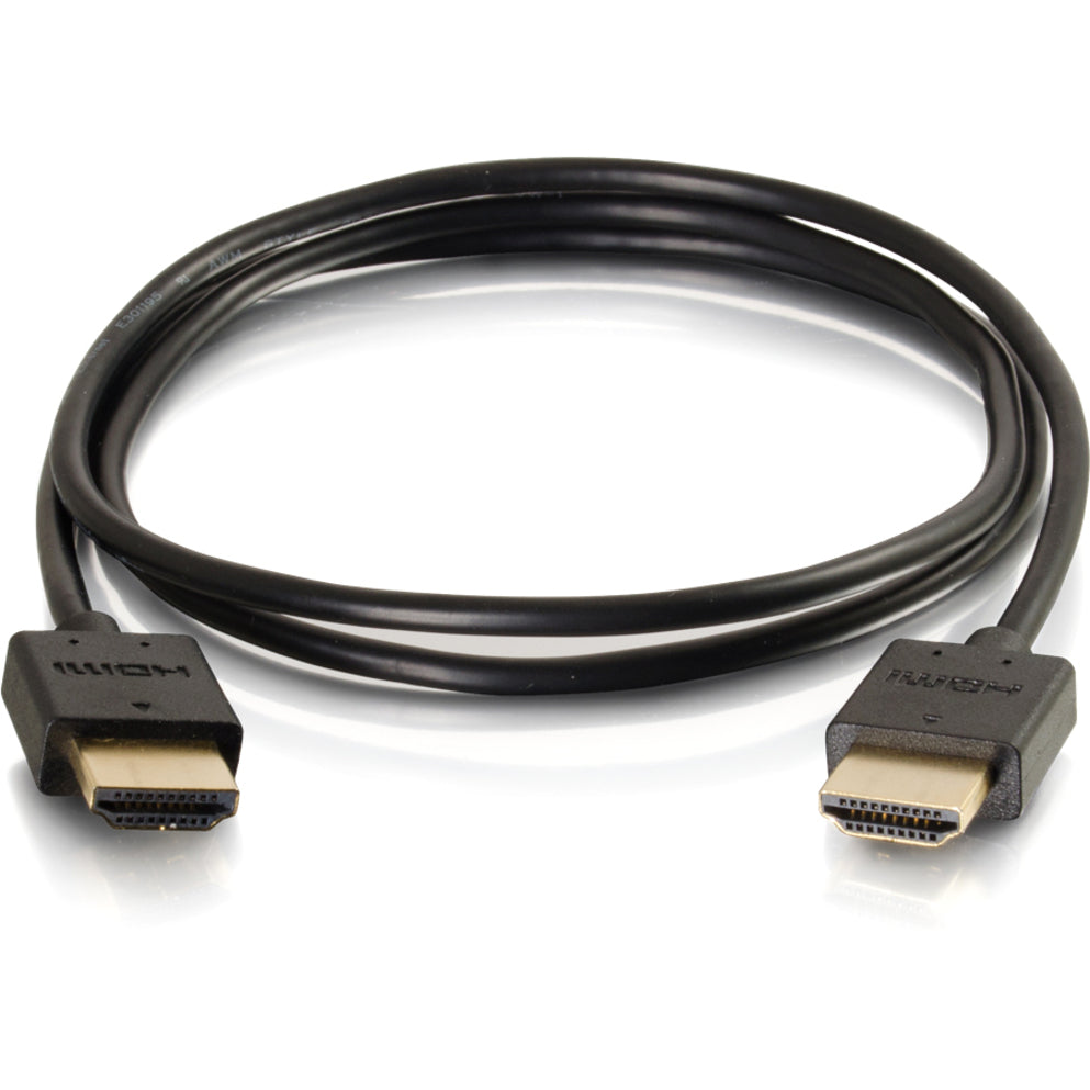 Câble HDMI haute vitesse ultra flexible de 1 pi avec connecteurs profil bas compatibles 4K