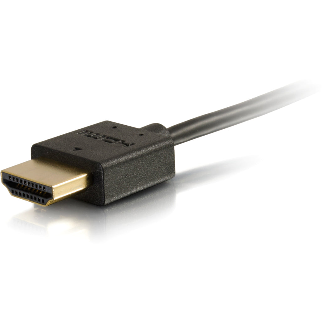 C2G 41361 1 قدم كابل HDMI سرعة عالية فائق المرونة مع منافذ منخفضة الملف، متوافق مع 4K