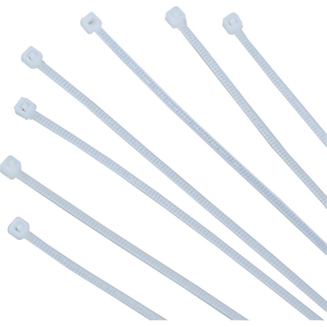 Close-up view of gray 7.5-inch nylon cable ties showing serrated design and locking mechanism-alternate-image1