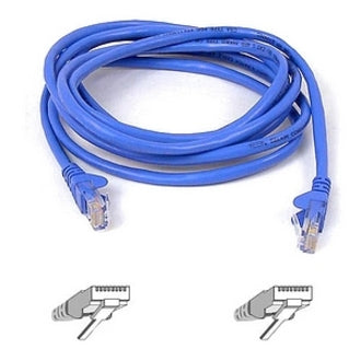 6-foot blue Belkin Cat5e network patch cable with molded RJ-45 connectors on both ends