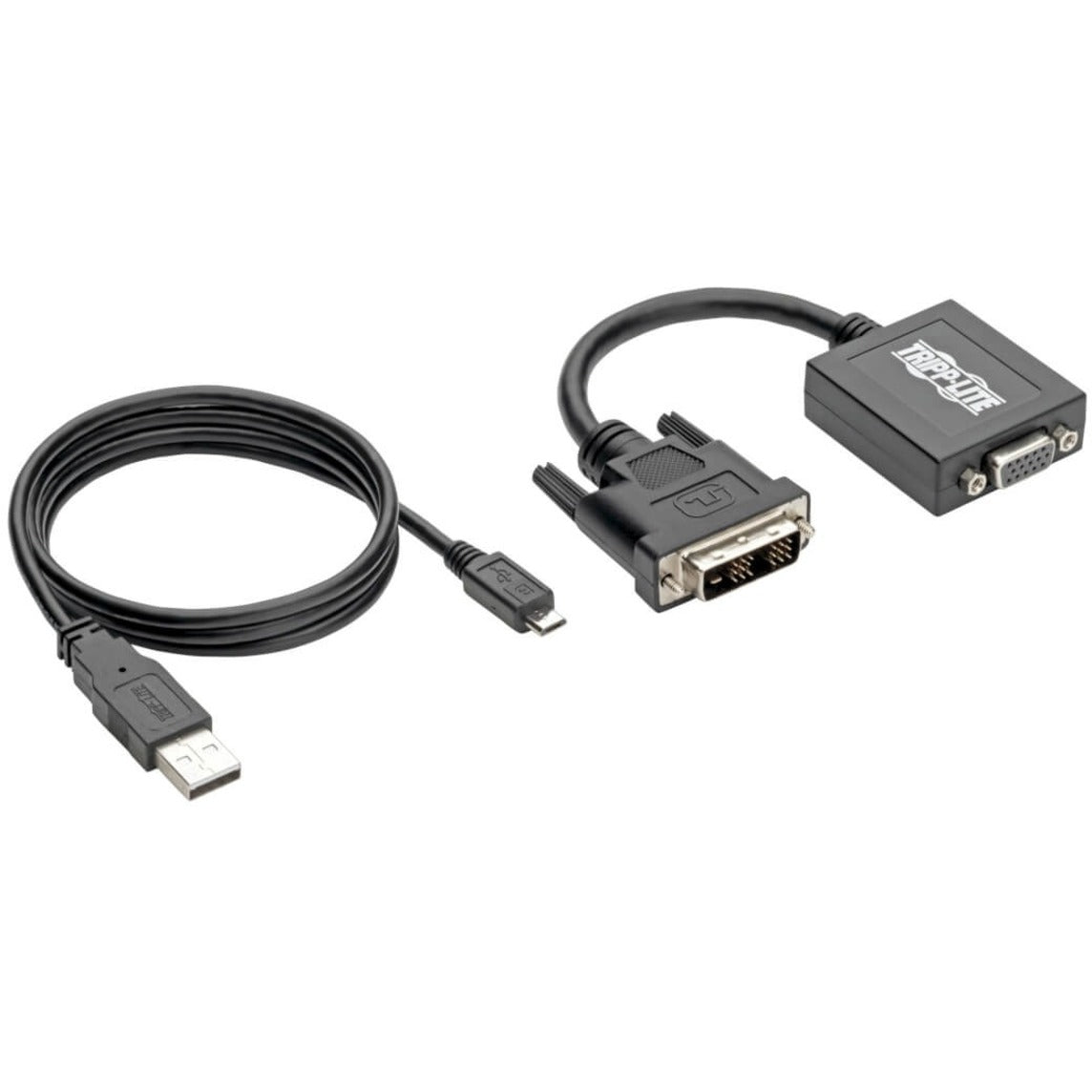 Tripp Lite P120-06N-ACT DVI-D to VGA Active Adapter Converter Cable 6-in - 1920x1200 Plug & Play Black  트립 라이트 P120-06N-ACT DVI-D에서 VGA로 활성 어댑터 컨버터 케이블 6-in - 1920x1200 플러그 앤 플레이 블랙