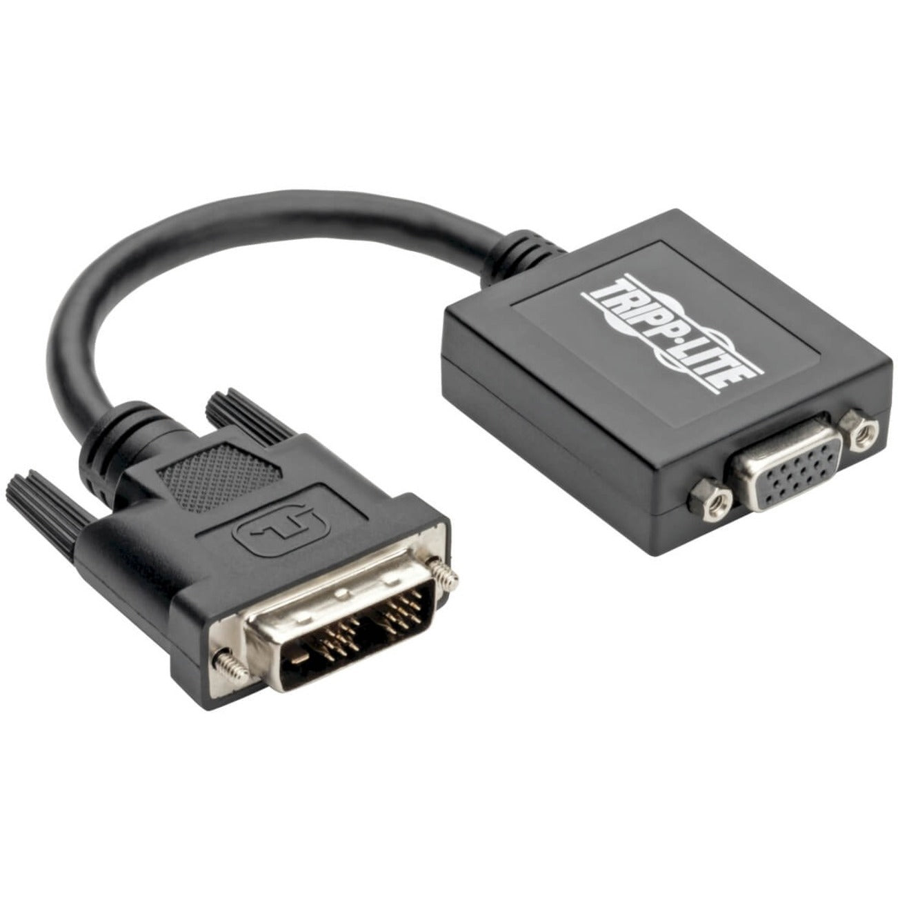 Tripp Lite P120-06N-ACT DVI-D til VGA Aktiv Adapter Konverter Kabel 6-tommers - 1920x1200 Tilslut og Afspil Sort