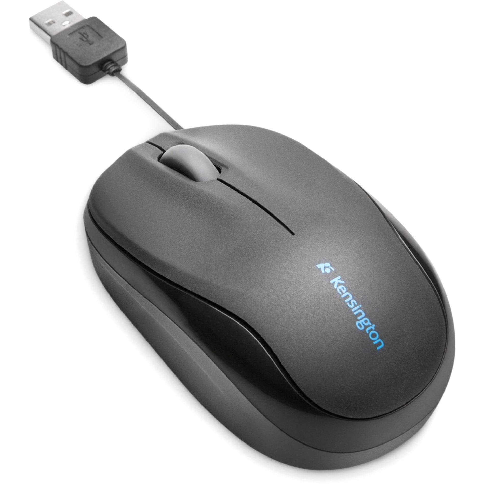 肯辛顿 K72339USA Pro Fit 移动式可伸缩鼠标，黑色 - 2年保修，USB连接 肯辛顿品牌 肯辛顿