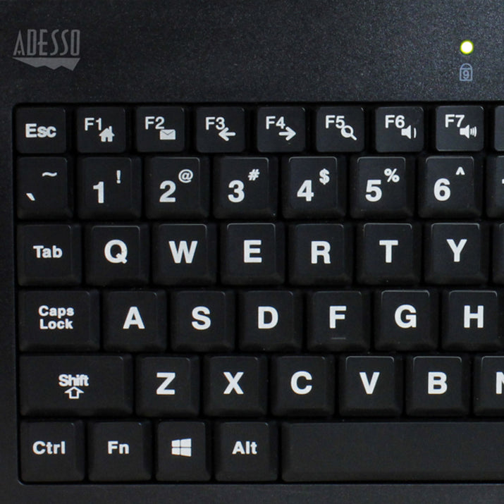 Adesso AKB-110EB 3-Color Illuminated Mini Keyboard Backlit Quiet Keys USB Wired  アデッソ AKB-110EB 3色照明付きミニキーボード、バックライト、静音キー、USB有線