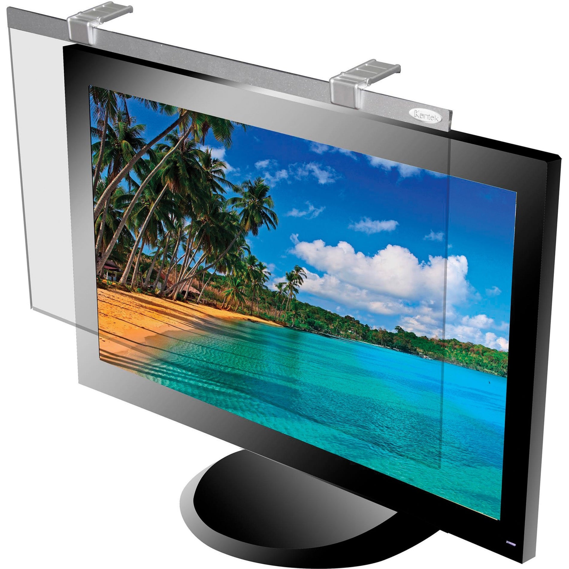 Kantek LCD24W 24" LCD Breedbeeldmonitor Glansfilter Antireflectie Zilver