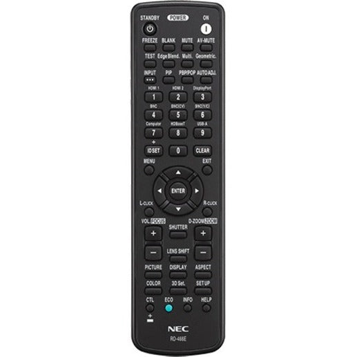 NEC Display RMT-PJ37 Replacement Remote - Black, Compatible with NEC Projectors