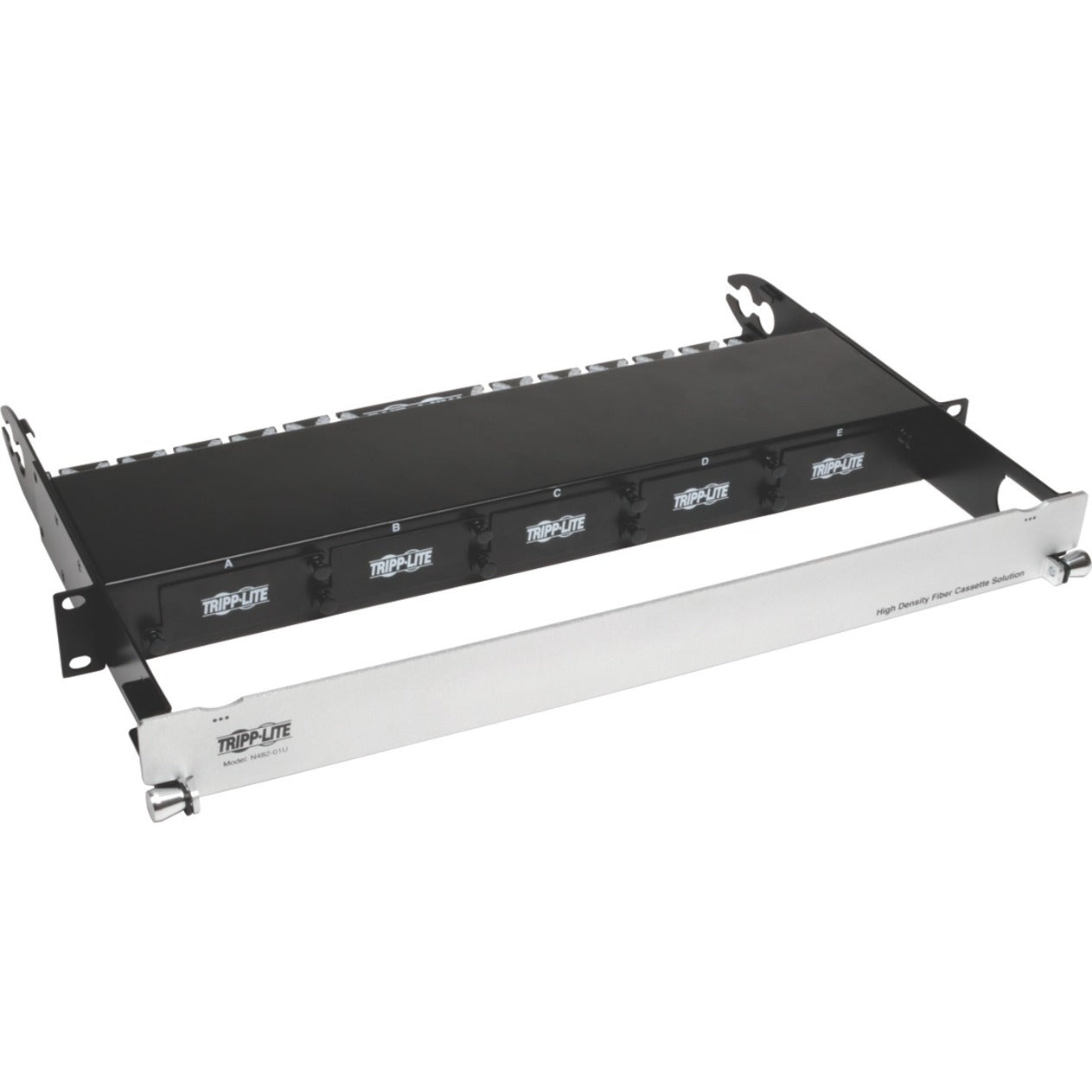 Tripp Lite N482-01U High Density Fiber Enclosure Panel, 1U, 5-Cassette Capacity, Lifetime Warranty