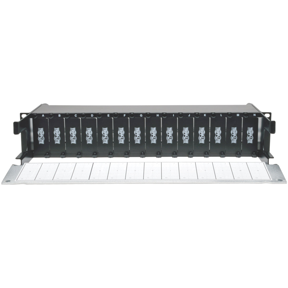 Tripp Lite N482-02U High Density Fiber Enclosure Panel, 2U, 14-Cassette Capacity, Lifetime Warranty