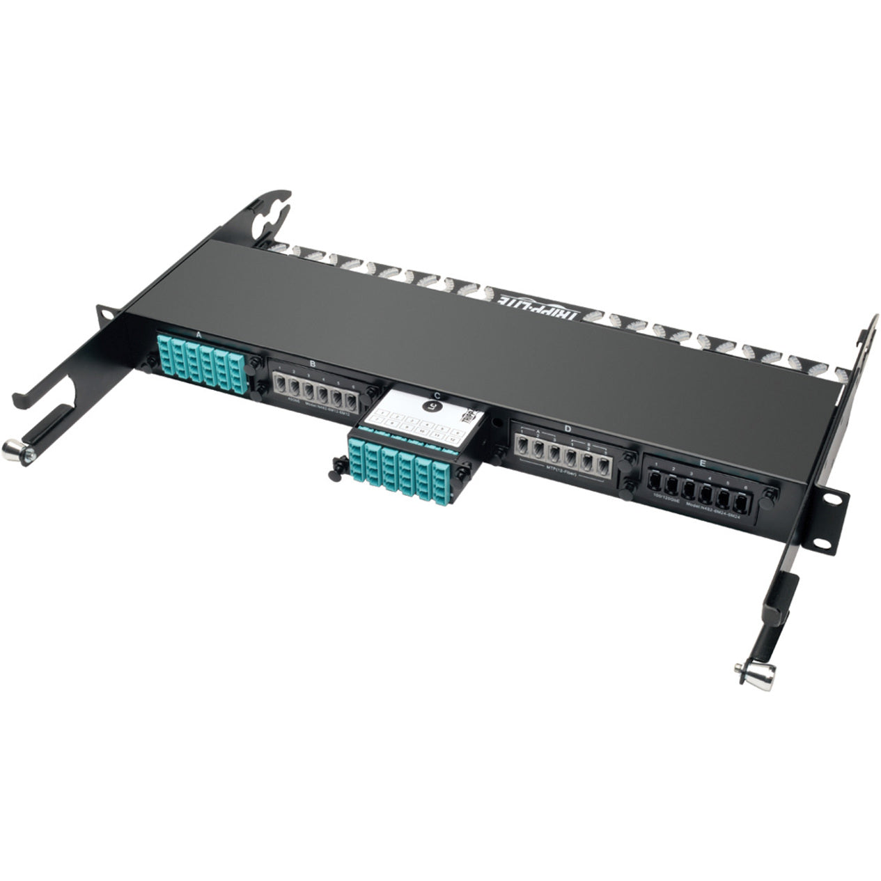 Tripp Lite N482-1M24-LC12 100Gb/120Gb to 10Gb Breakout Cassette - 24-Fiber MTP/MPO to (x12) LC Network Patch Panel