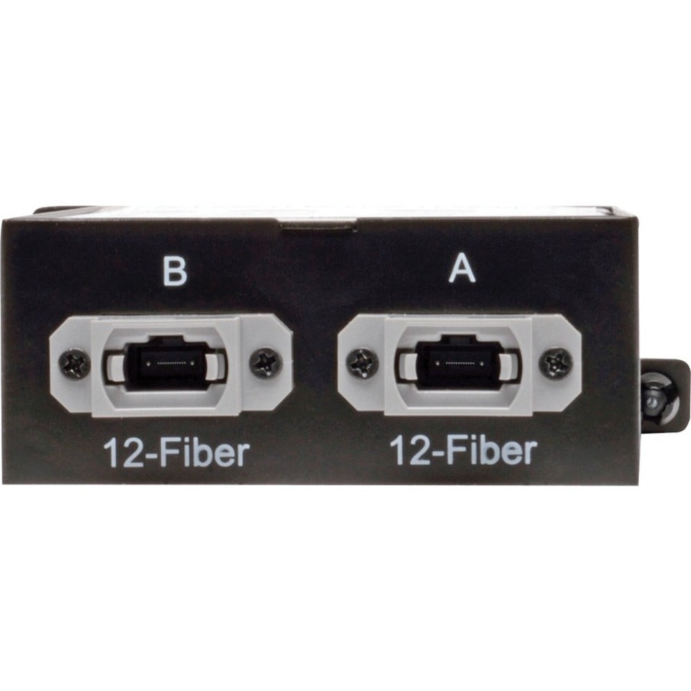 Close-up of dual MTP/MPO ports on N482-2M12-LC12 cassette-alternate-image5