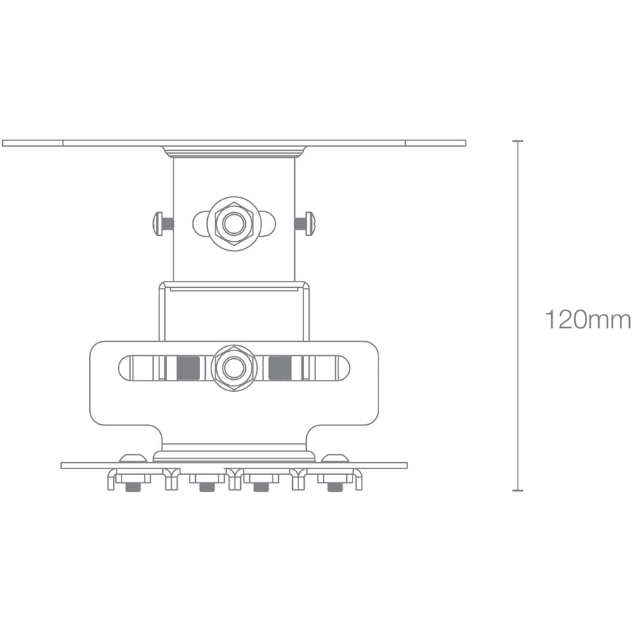 Optoma OCM818W-RU Plafondbeugel voor Projector - Wit Draaien 33.07 lb Maximaal Draagvermogen