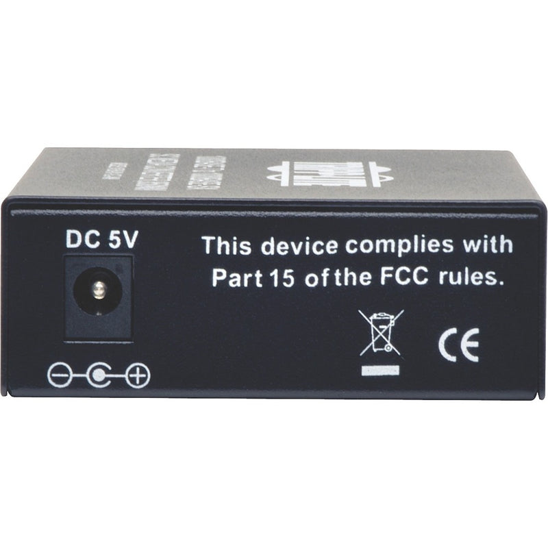 Regulatory compliance markings on Tripp Lite media converter