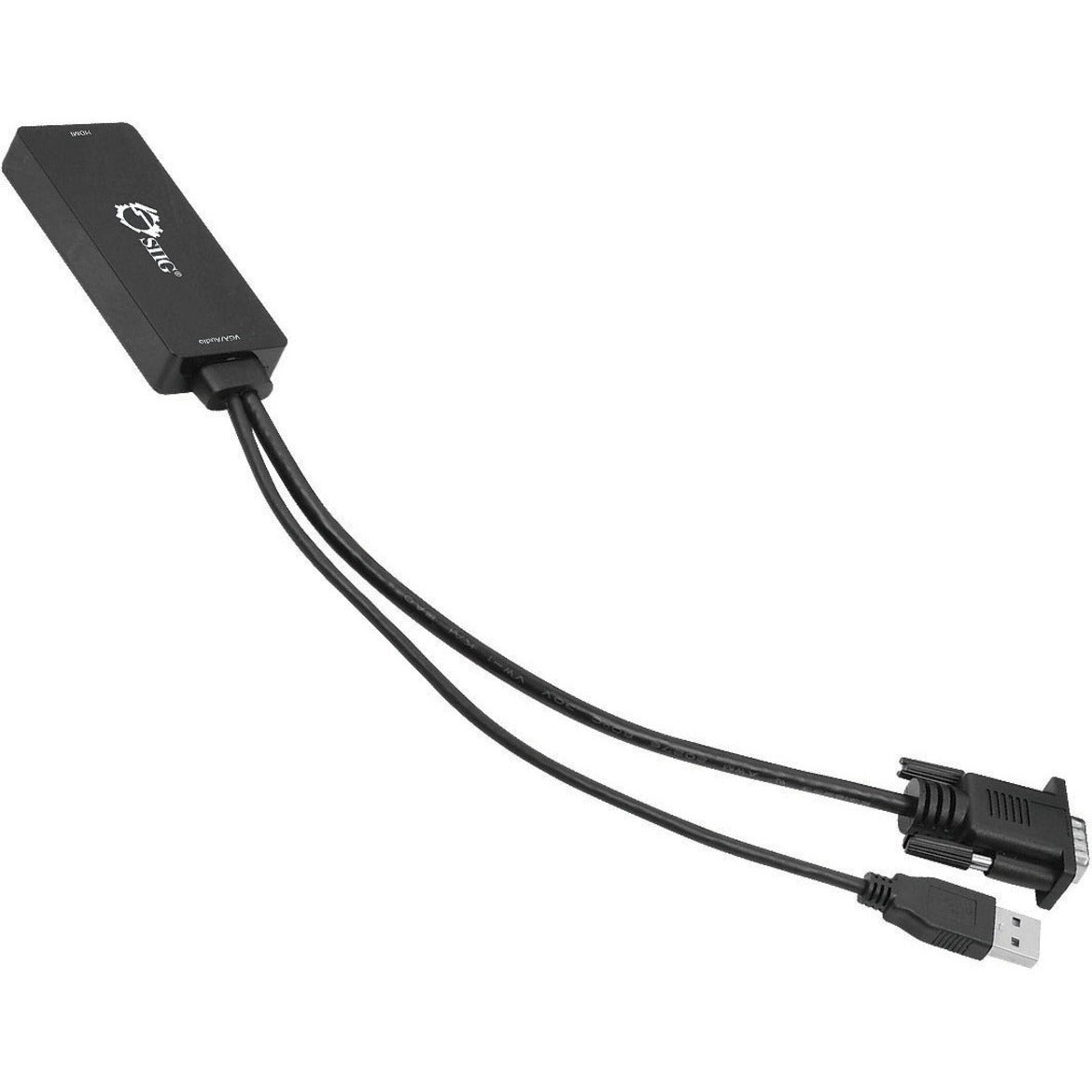 Side view of SIIG VGA to HDMI converter showing slim profile design-alternate-image2