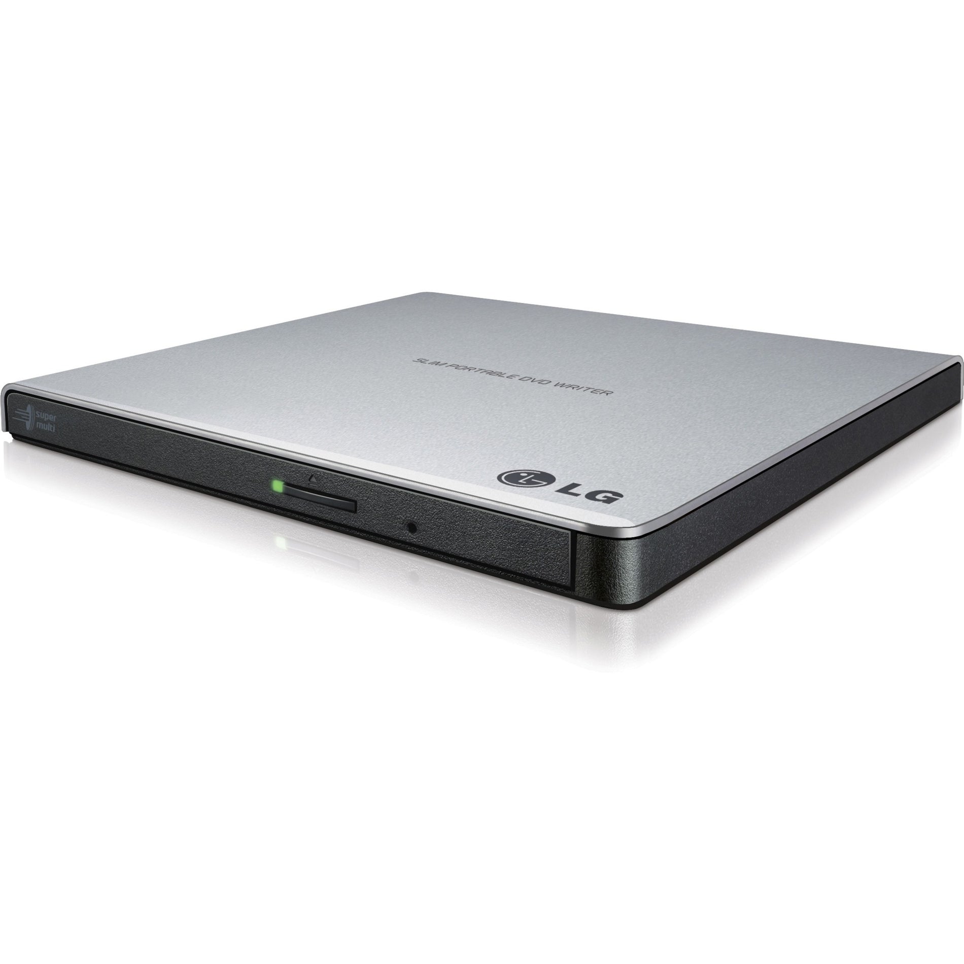 LG GP65NS60 Ultra-Slim Portable DVD Burner & Drive with M-DISC Support, External DVD-Writer - Silver