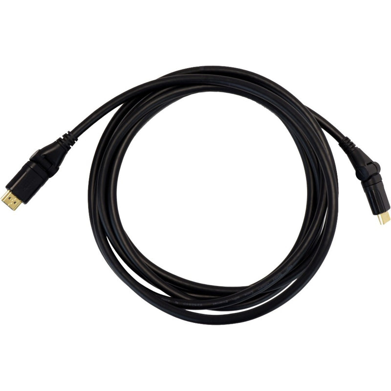 VisionTek 10-foot black HDMI cable with gold-plated connectors showing full cable length