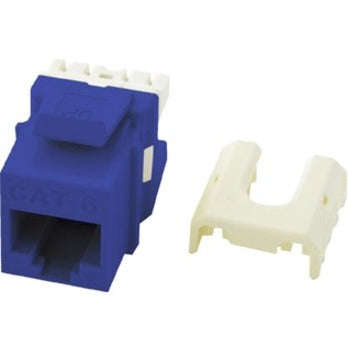 On-Q WP3476-BE-50 Cat 6 Quick Connect RJ45 Keystone Insert, Blue - 50 Pack