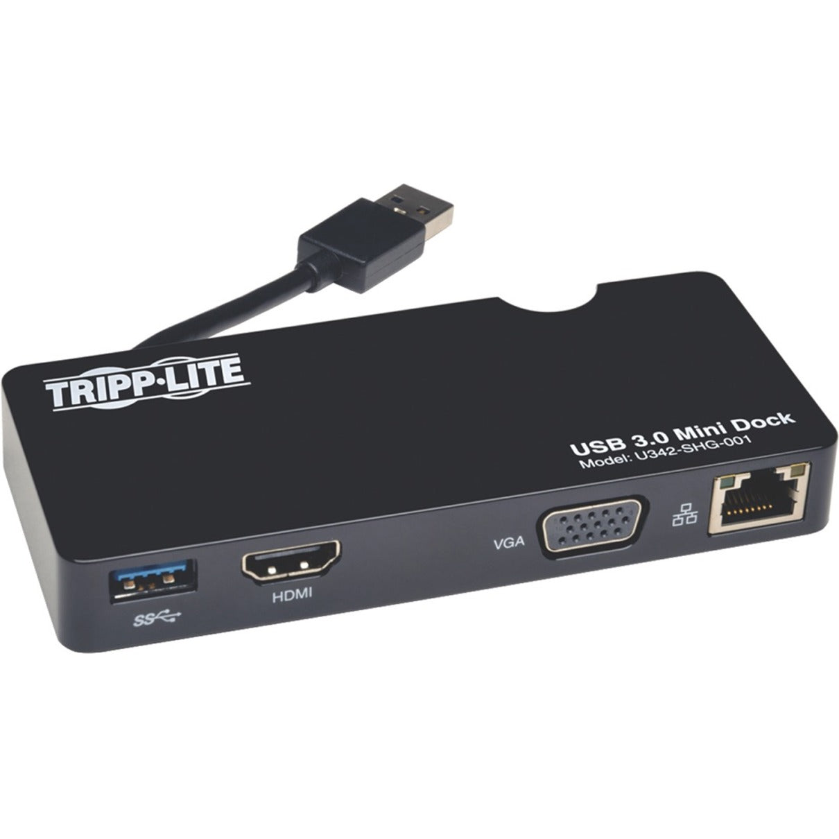 Tripp Lite U342-SHG-001 USB 3.0 HDMI/VGA Mini Docking Station with Gigabit Ethernet Compatible with Microsoft Surface Tablet PC  Tripp Lite U342-SHG-001 USB 3.0 HDMI/VGA Mini Docking Station con Gigabit Ethernet Compatibile con Microsoft Surface Tablet PC